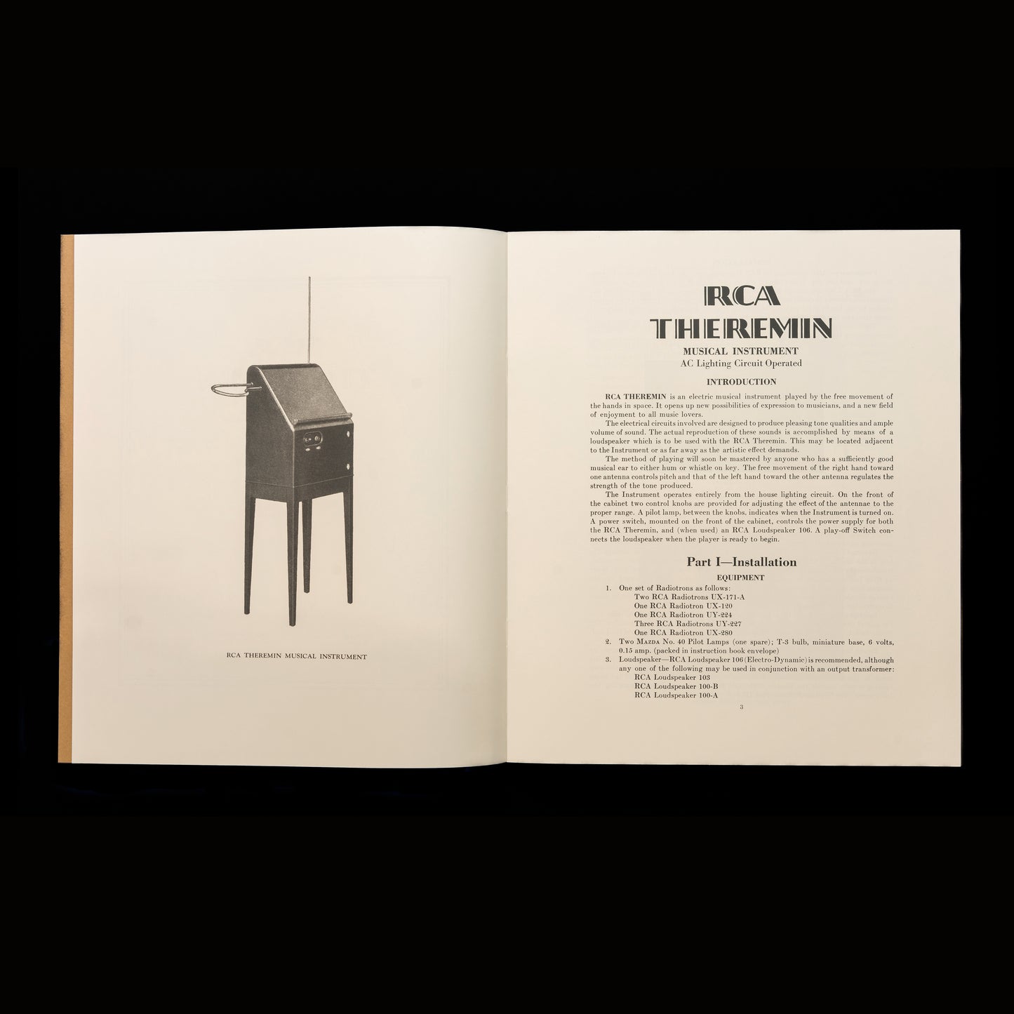 RCA Theremin Owner's Manual
