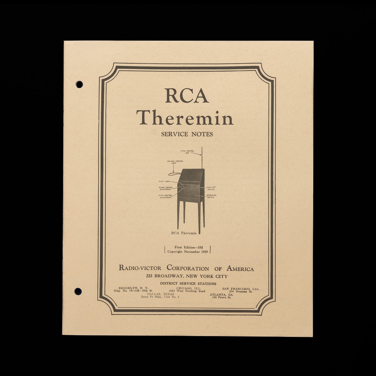 RCA Theremin Service Notes