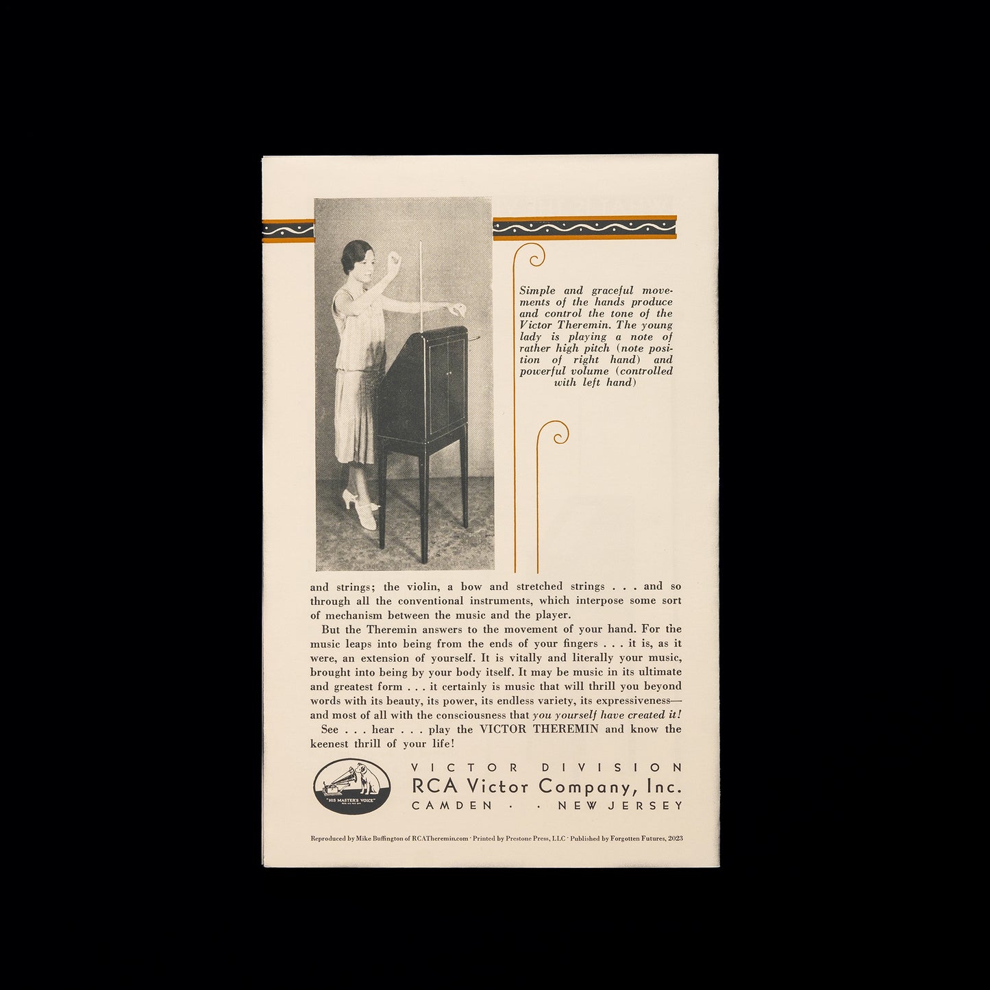 Victor Theremin Sales Brochure