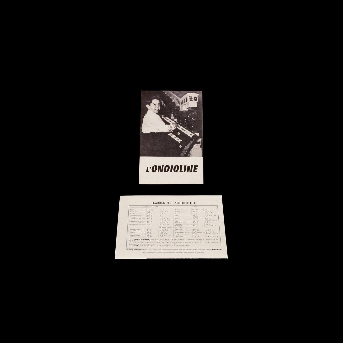 Lot de trois documents sur l’Ondioline - français