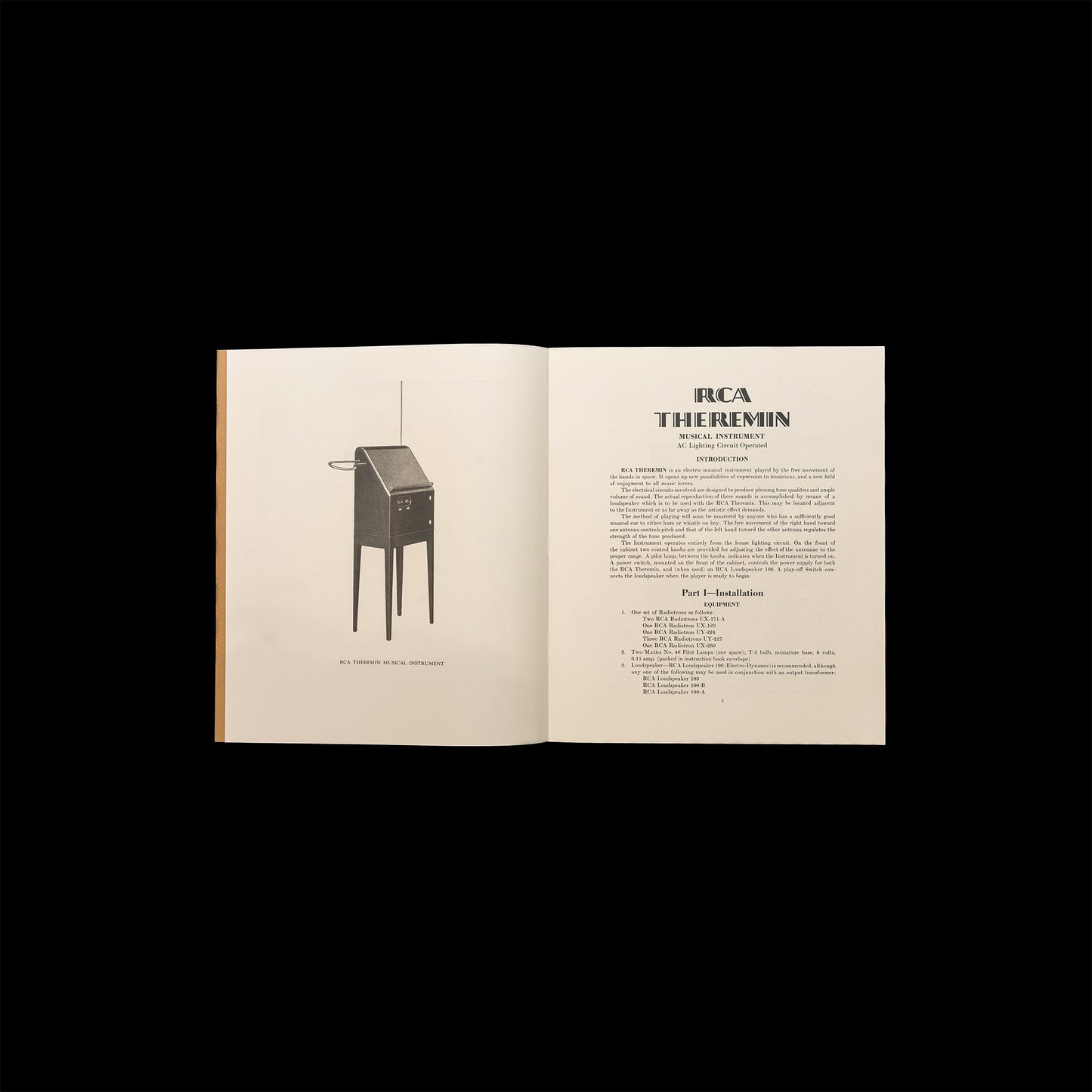 RCA Theremin Owner's Manual